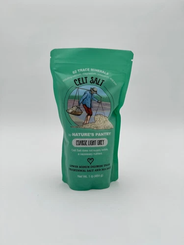 Celtic Sea Salt- Coarse Light Grey 1/2 lb Resealable Bag Celt Salt Brand