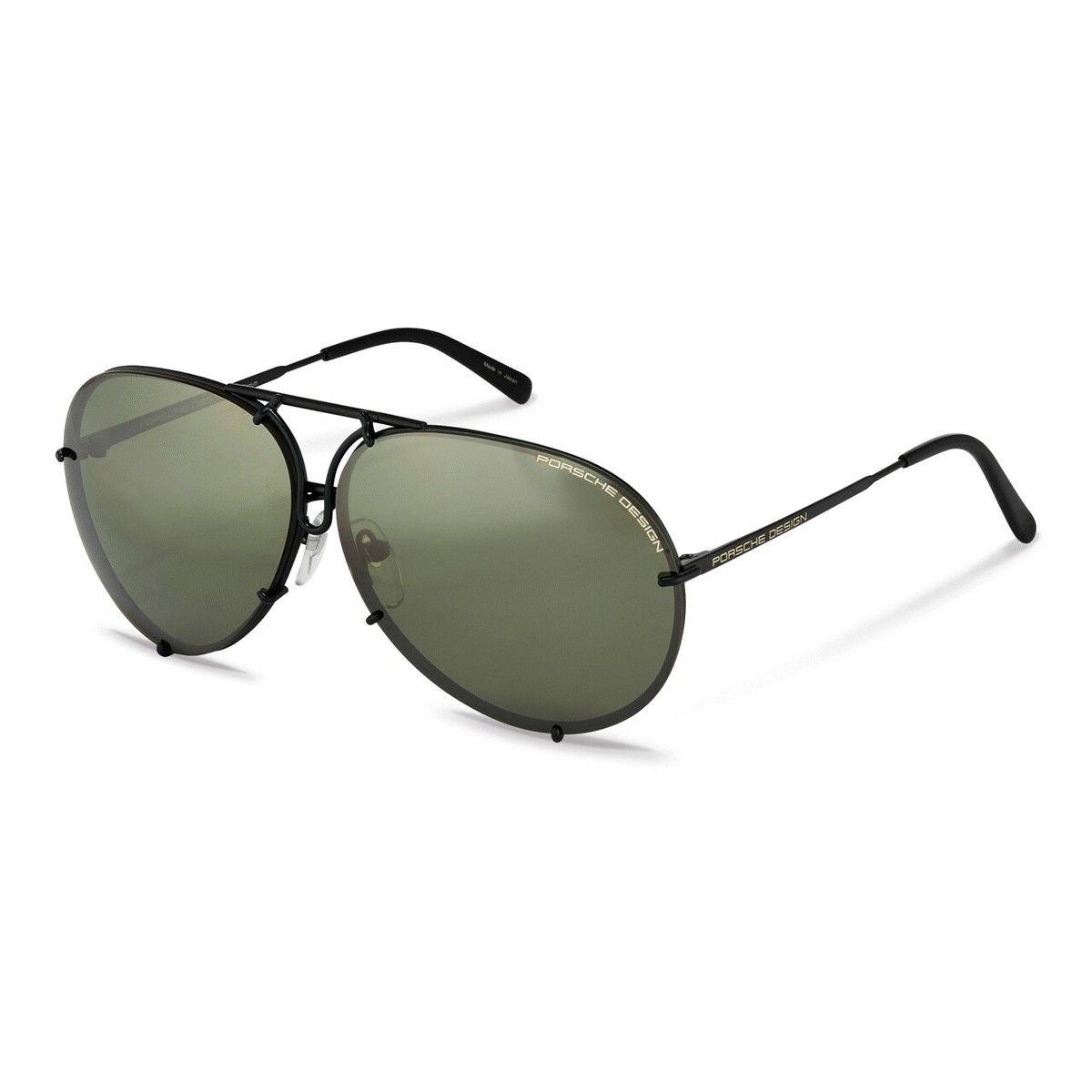 Porsche Design P8478 Iconic Sunglasses DO - Black/Olive  display picture 2
