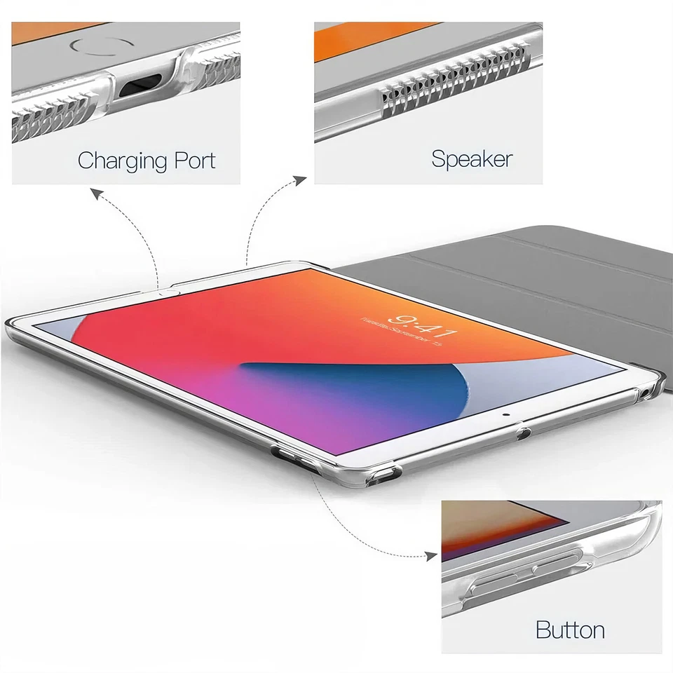 Custodia Slim per iPad 2-10 Generazione 9.7-10.2-10.9" Smart Cover Protettiva - Immagine 3 di 4