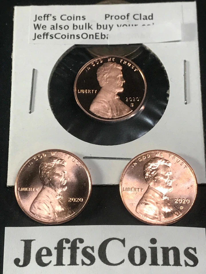 2019 PDS Lincoln Union Shield UNCIRCULATED & S PROOF Penny P D S Set Roll 3 Coin - Image 2 of 4