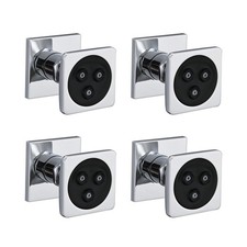 4PCS Solid Brass Square Shower Body Spray Jets High Pressure Chrome Wall Mount