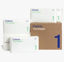Coterie The Diaper Baby Size 1 (8-12 lbs) 6 Pack 198 Diapers Total. Brand NewBox