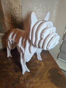 Fräsch PET Felt 3D French Bulldog Sculpture - Rare "Echo" Acoustic Design Art
