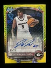 2025-26 Topps Bowman Chrome Prospect Auto Jeremiah Wilkinson Yellow Mojo /75