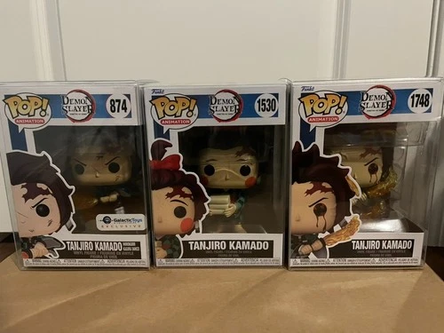 Demon Slayer Tanjiro Funko Pop! Bundle/Lot In Box!, Includes 874, 1530, and 1748
