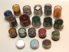 Lot of 19 Embossing Powder RANGER ZING STAMPENDOUS PEARLEX Red Green Blue Metal