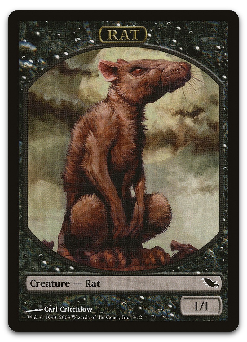 Rat Token #3 (NM) Shadowmoor SHM Magic MTG