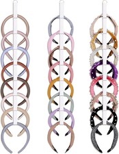 "3 PCS Headband Holder Organizer for Girl,Hanging Hairband Storage White-3pcs "