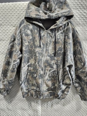 Public supply NYC men'scloud soft forest camo full-zip hoodie size
