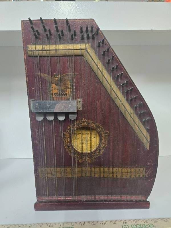 Antique Oscar Schmidt Zither 1917 Symphonette Liberty Model 19 x 12