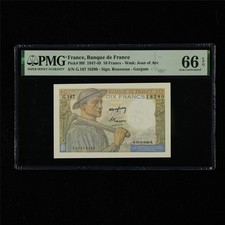 1947-49 France Banque De France 10 Francs Pick#99f PMG 66 EPQ Gem UNC