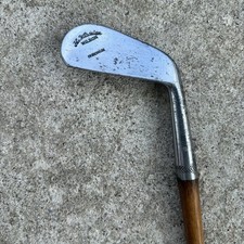 Antique 1920s Hickory Wood Shaft Golf Club Wilsonian Chromium Mid-Iron