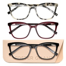 Design Optics by Foster Grant 811 Fashion Cateye Reading Glasses, 3-pack