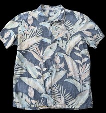 Jack O  Neill Hawaiian Shirt Mens Large Tropical Floral Button Up Beach Casual
