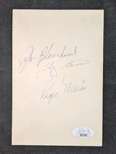 Roger Maris Yogi Berra Johnny Blanchard Autograph Signed Paper 4