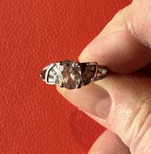 TRÈS JOLIE BAGUE ANCIENNE T51 STYLE SOLITAIRE SERTIE PIERRE A IDENTIFIER TTBE 