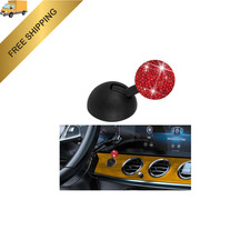 Bling Car Push Start Button Cover Crystal Engine Start Stop Joystick Rocker Red