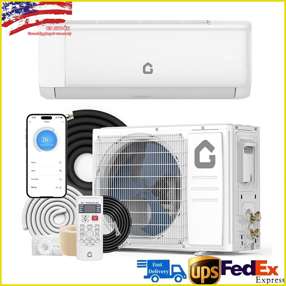 9000 BTU Mini Split 18.5 SEER INVERTER Ductless Air Conditioner Heat Pump 230V