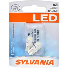 SYLVANIA 168 T10 LED White Mini Bulbs – Dome, Cargo & License Plate (2 Pack)