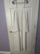 EUC Womens White House Black Market White Jumpsuit Size 8
