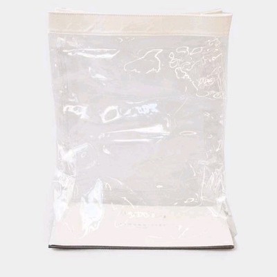 Simon Miller Handbag Lunchbag PVC White Leather Transparent Clear Clutch $415
