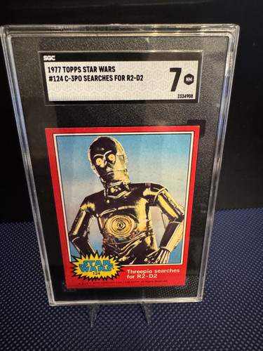 1977 Topps Star Wars #124 Threepio searches for R2-D2 — SGC 7