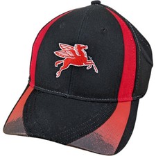 Mobil 1 Pegasus Racing Black Red Hat Flying Horse