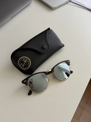 Ray Ban Clubmaster RB3016 1145/30 Sonnenbrille in Havanna Gold mit Etui - Bild 1 von 3