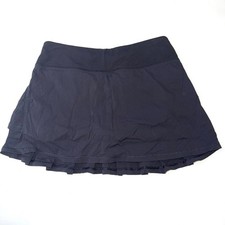 IVIVVA Girls 12 Black Pleated 12" Shorts Lined Tennis Athletic Skort Skirt HH4