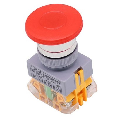 1 Stück 22mm Notfall Stop Pilzkopf Push Button Box Reset Kunststoff Rot