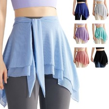 Womens Ballet Tutus Dance Skirt with Tie Waist Mesh Dance Skirts for Dance