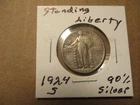 1924-S, Standing Liberty Quarter #109, NICE, 90% SILVER!!