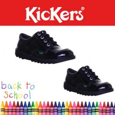 Kickers Kick Low Youth Girls Back to School Leather Shoes US Size 4 -7