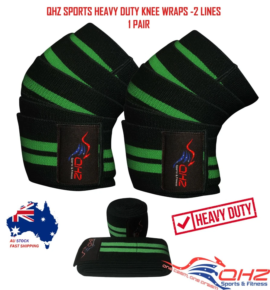 QHZ Weight lifting Power Knee Wraps Gym Supports Powerlifting Heavy Duty Straps - image 4 of 4