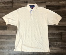 Tommy Hilfiger Mens Size Large White Golf Club All Over Print Polo Shirt
