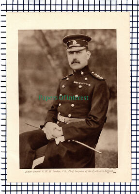 X1211) Generalmajor F W B Landon QMG Services - um 1916 Druck/Schnitt