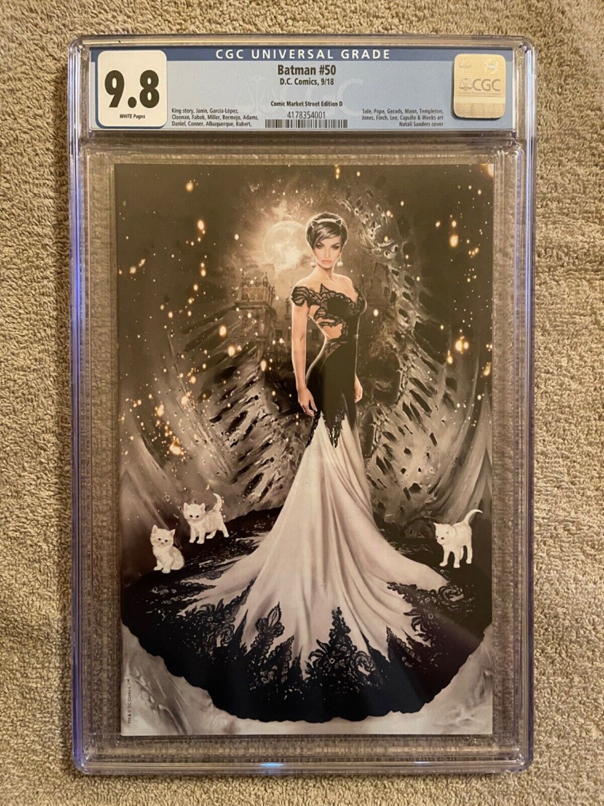 Batman  # 50 , CGC 9.8 , Ltd  750 Copies Virgin Variant , Natali Sanders