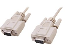 C2G 03044 DB9 F/F Serial RS232 Null Modem Cable, Beige 6 Feet, 1.82 Meters