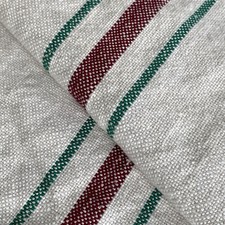 Christmas fabric homespun cotton fustian linen mix for stockings material table