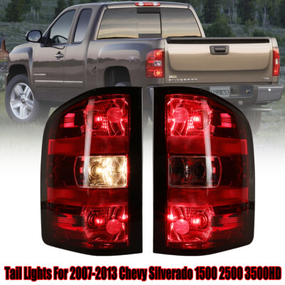 Sell 07-13 Chevy Silverado 1500 / 07-14 2500HD 3500HD Black LED Brake Tail Light Lamp In Walnut
