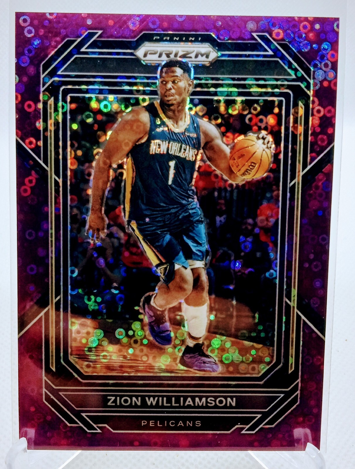 2022-23 Panini Prizm Purple Fast Break Prizm /75 Zion Williamson #214