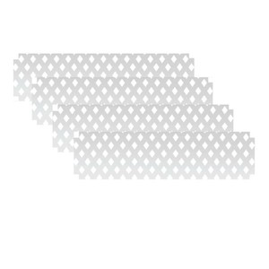 1 X 4 Ft White Lattice Fence Panels Vinyl Modular 4 Pack Decorative Fencing Pvc 854849005241 Ebay