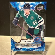 2021-22 UPPER DECK ICE PREMIERES ROOKIE #204 STARS - JACOB PETERSON /999