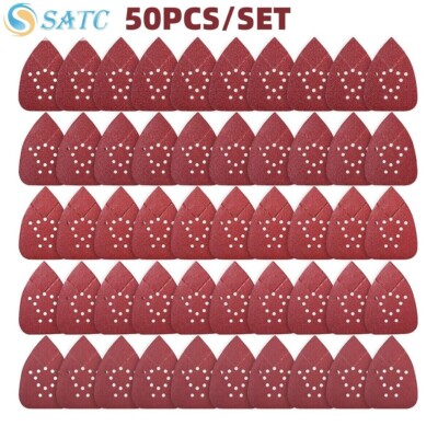 50PCS Mouse Detail Sanding Pads 60-220 Grit for Black+Decker Sander Sandpaper