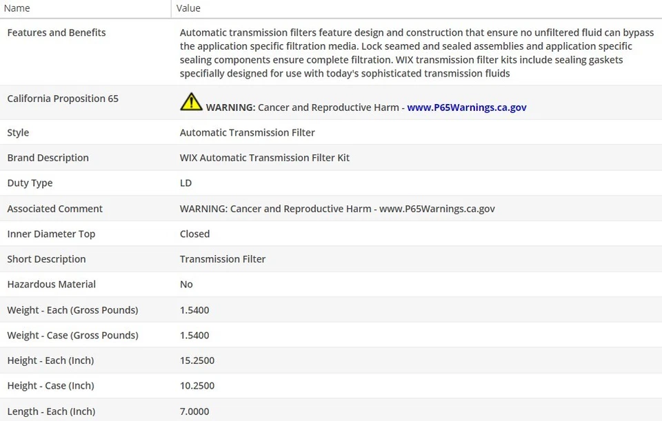 Filtro de aceite tipo OEM WIX para Mercury Lynx 1984 L4-1,6 L Foto 3 de 4