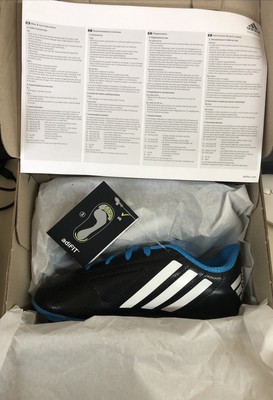 Adidas Performance Conquisto Firm-Ground J Soccer Cleat ,Black/White/Solar Blue,1 M Big Kid Us (888592727891)