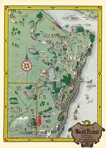 1921 Map West Point Military Academy New York Poster Print Vintage History