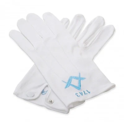 Masonic Gants Avec Personnalisé Avec Lodge Numéro Paquet De - Photo 1/4