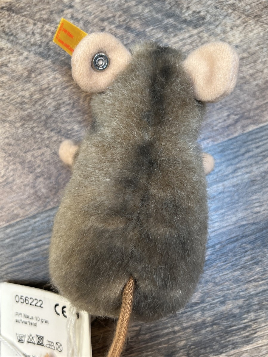 Piff Steiff Grey Mouse Soft Handmade Toy New With Tags NWT 5” | eBay