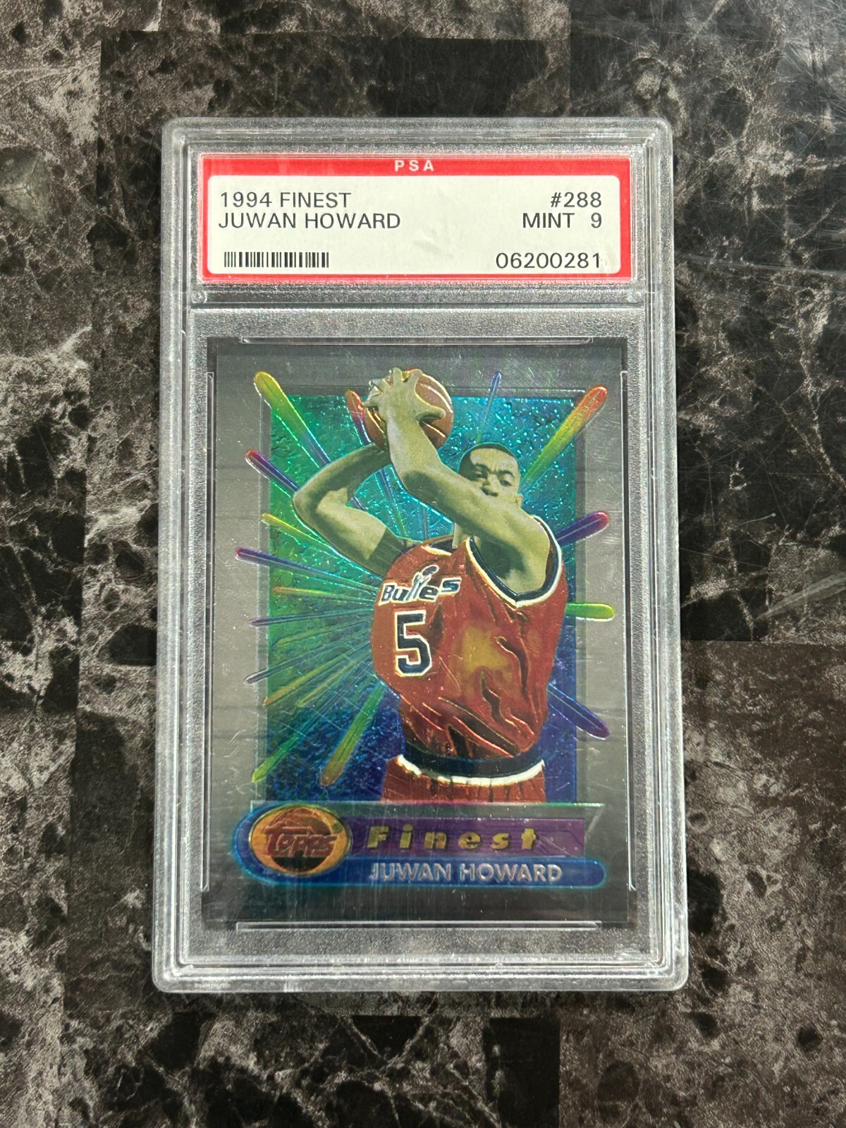 1994-95 Topps Finest - Juwan Howard #288 (RC) PSA 9